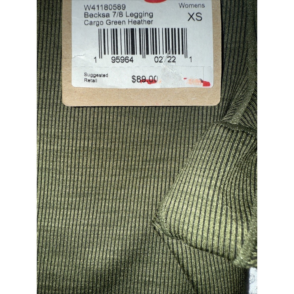 prAna Women's Cargo Green Heather BECKSA 7/8 Leggings Size XS Yoga Fitness - Picture 2 of 4